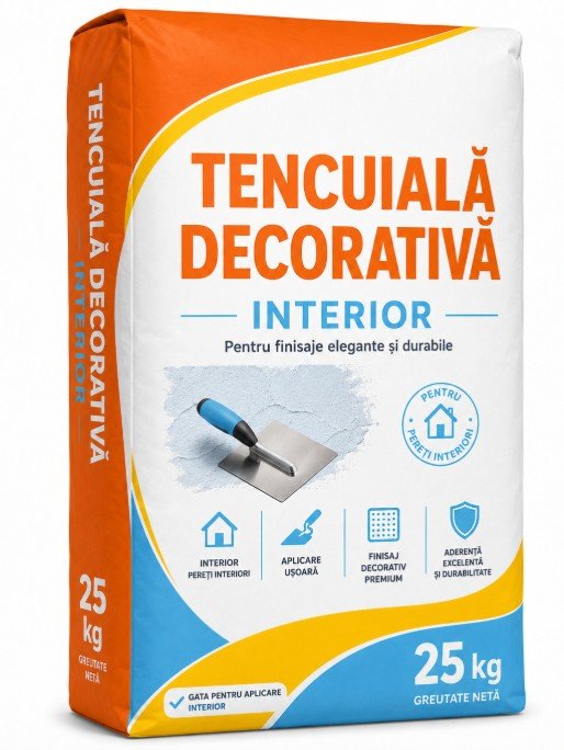 TENCUIALA DECORATIVA MINERALA DE INTERIOR K,R 25 KG