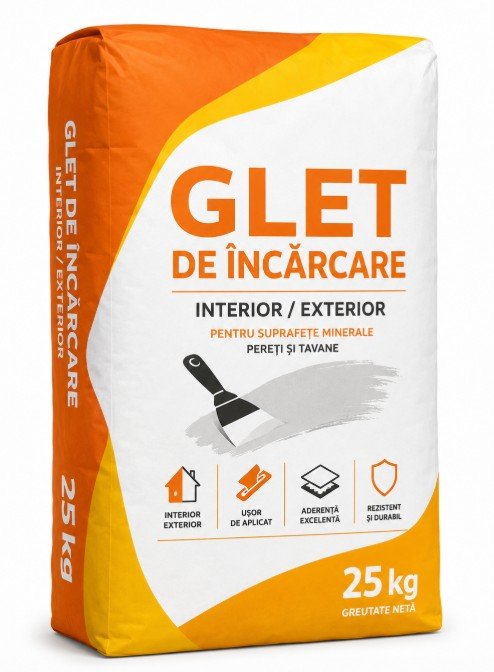 GLET INCARCARE INTERIOR EXTERIOR 25 KG ALB PE BAZA DE CIMENT