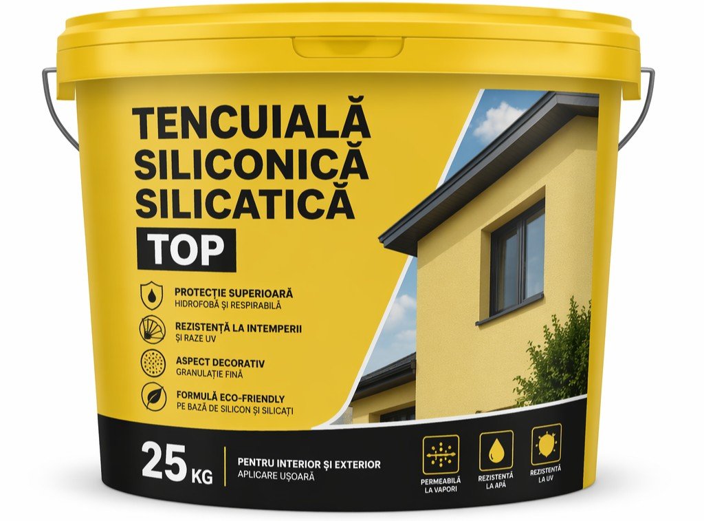 TENCUIALA DECORATIVA SILICONICA-SILICATICA TOP 25 KG