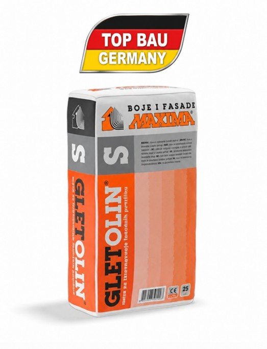 GLETOLIN S 25KG-GLET FINISARE ALB PE BAZA DE CIMENT EXTERIOR INTERIOR