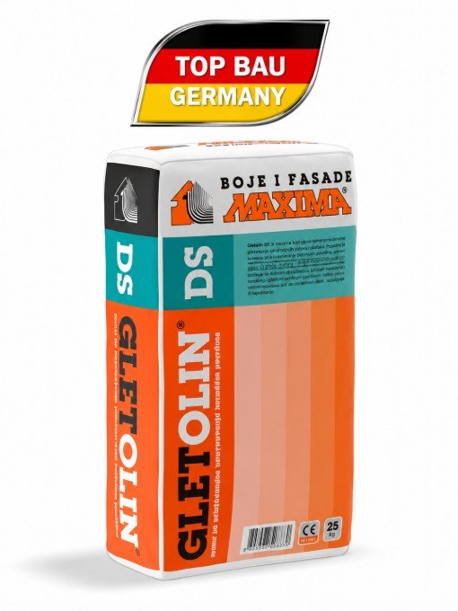 GLETOLIN DS 25 KG -GLET INCARCARE  EXTERIOR INTERIOR , ALB ,PE BAZA DE CIMENT 25 KG