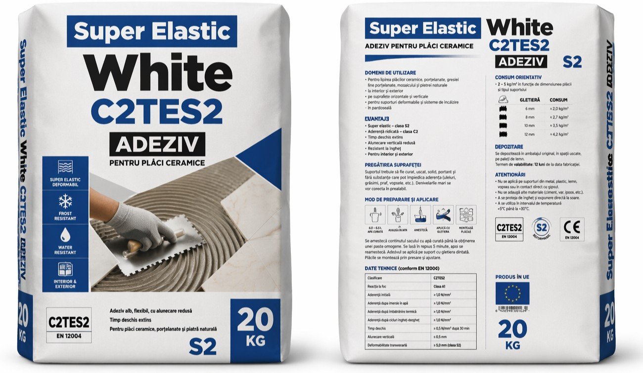 ADEZIV ALB SUPER ELASTIC C2TES2 20 KG