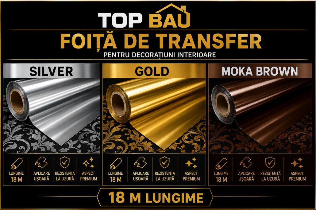 FOITA DE TRANSFER SILVER GOLD SI Moka Brown 18 M LUNGIME